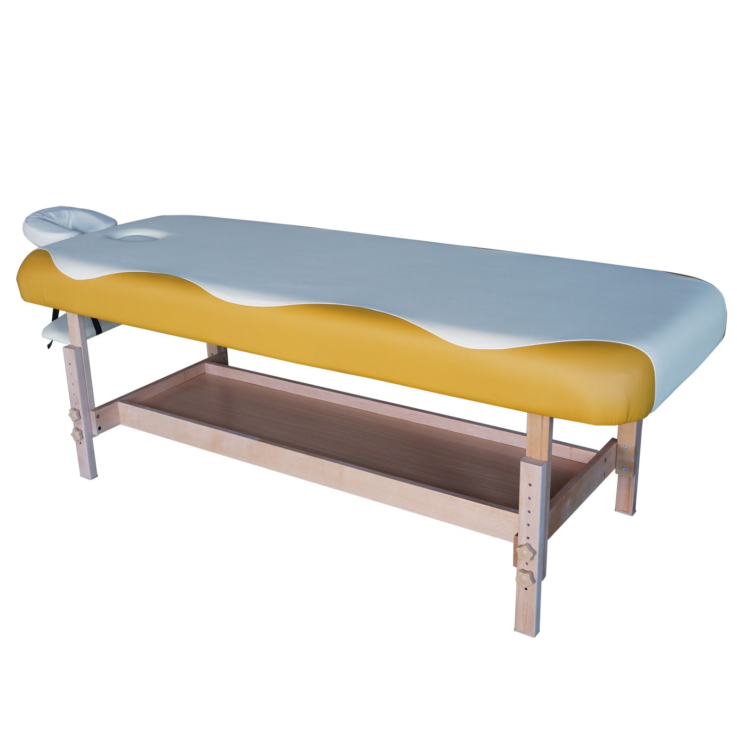 Массажный стационарный стол DFC NIRVANA, SUPERIOR, 1 секция, цвет бежевый/желтым, изображение 3