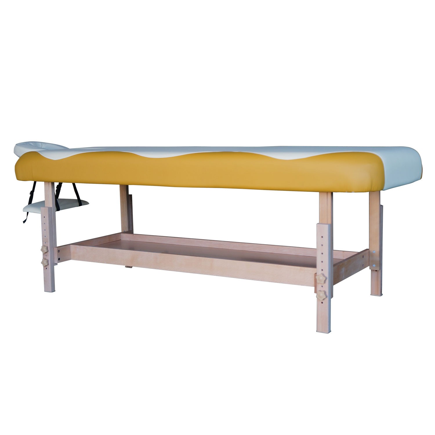 Массажный стационарный стол DFC NIRVANA, SUPERIOR, 1 секция, цвет бежевый/желтым, изображение 4