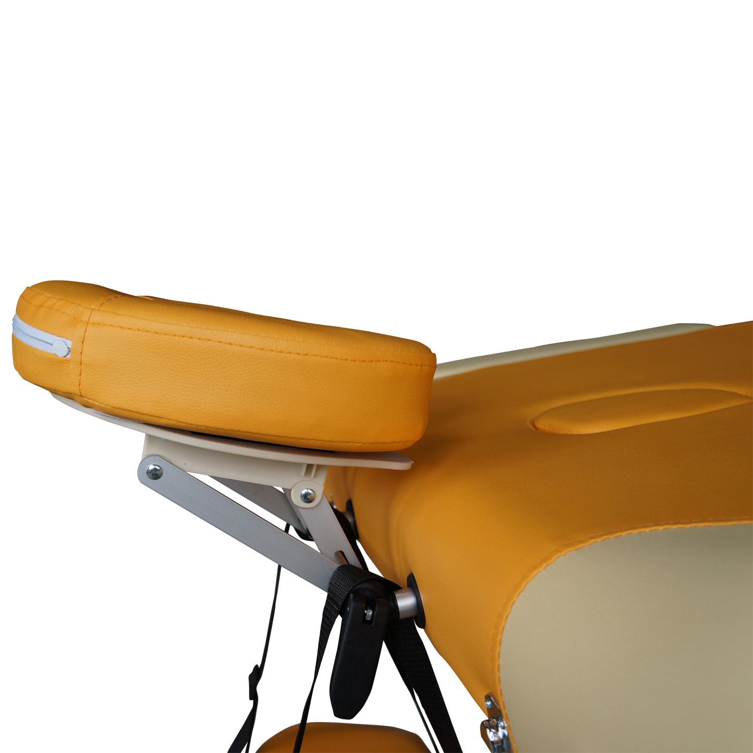 Массажный стол DFC NIRVANA, Elegant PREMIUM, 192x75x6 см, алюм. ножки, цвет оранжевый/бежевый, изображение 6