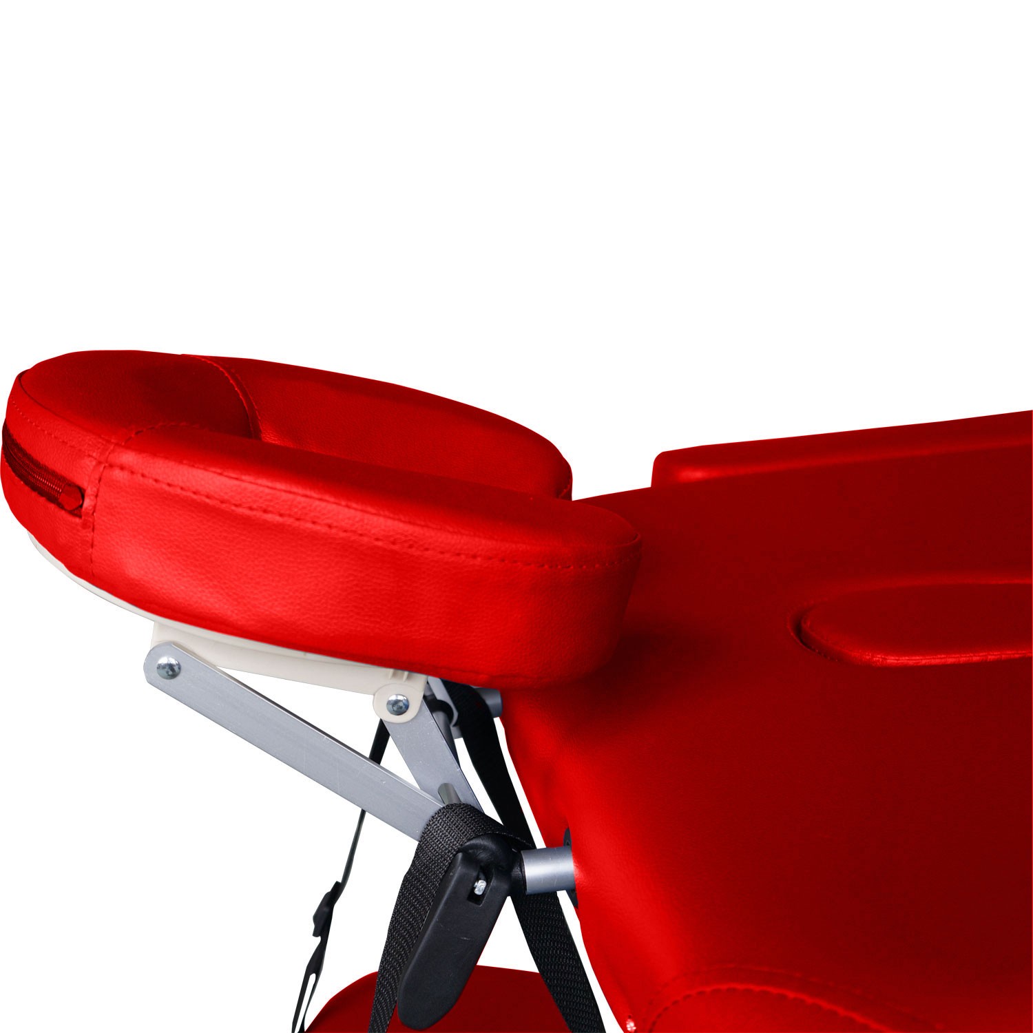 Массажный стол DFC NIRVANA, Elegant OPTIMA, 186x60x4 см, алюм. ножки, цвет красный, изображение 5