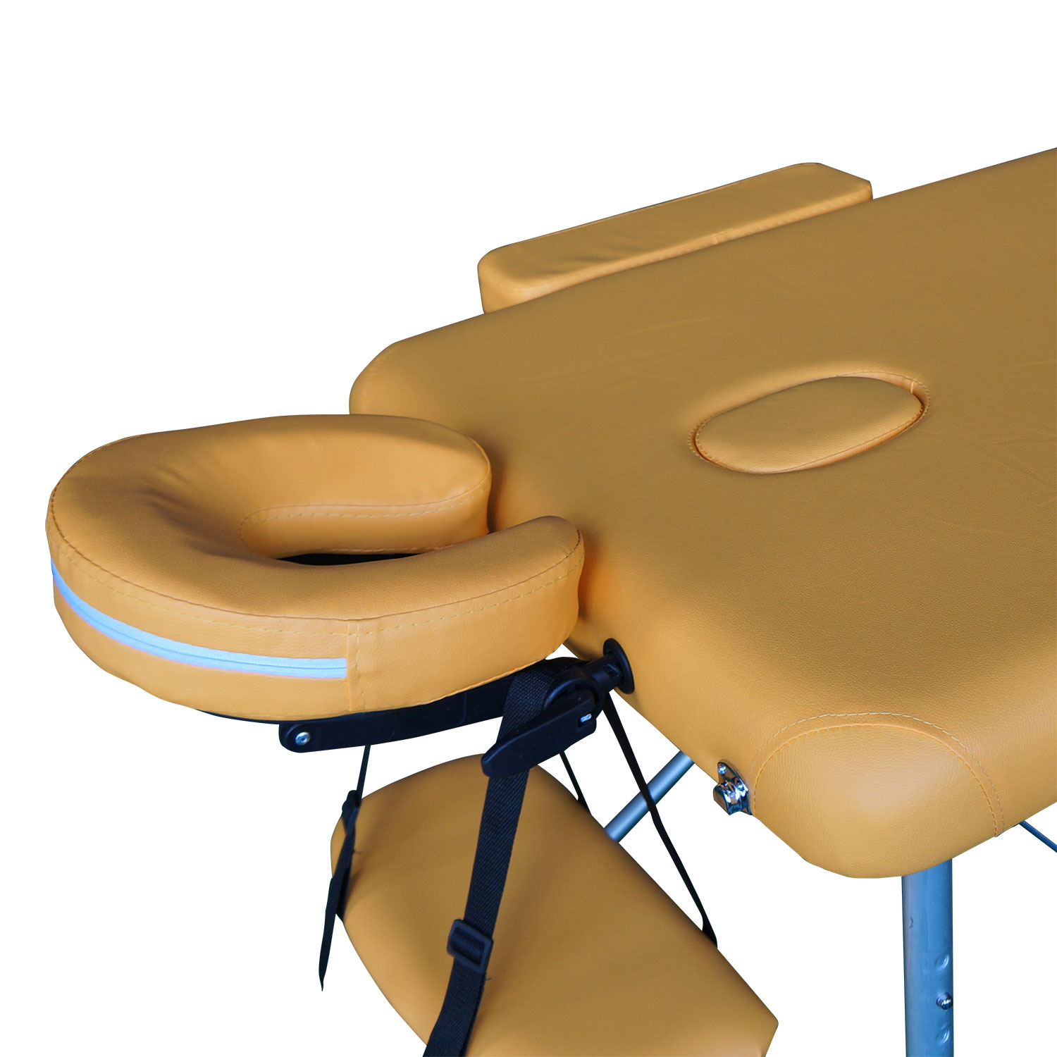 Массажный стол DFC NIRVANA, Elegant LUXE, 186x70x4 см, алюм. ножки, цвет горчичный, изображение 6