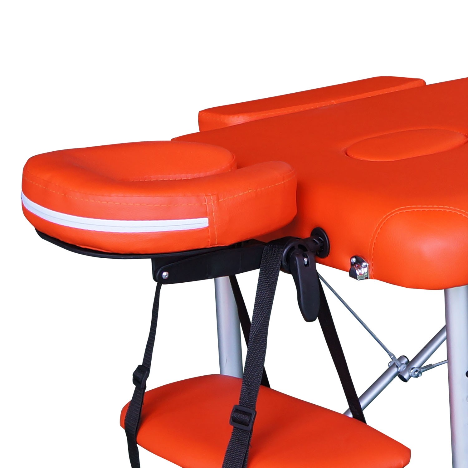 Массажный стол DFC NIRVANA, Elegant, 186x60x4 см, алюм. ножки, цвет оранжевый, изображение 6