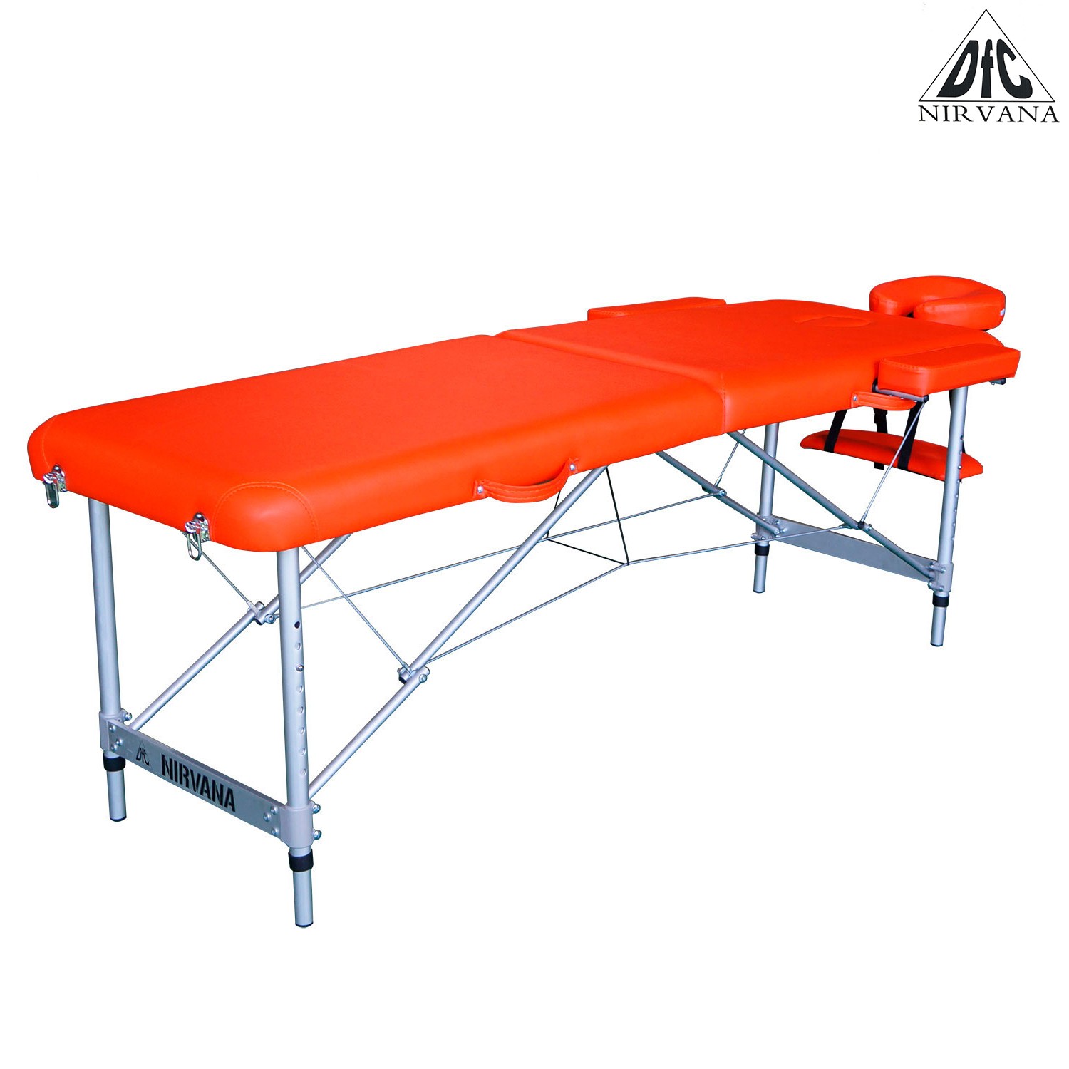 Массажный стол DFC NIRVANA, Elegant, 186x60x4 см, алюм. ножки, цвет оранжевый