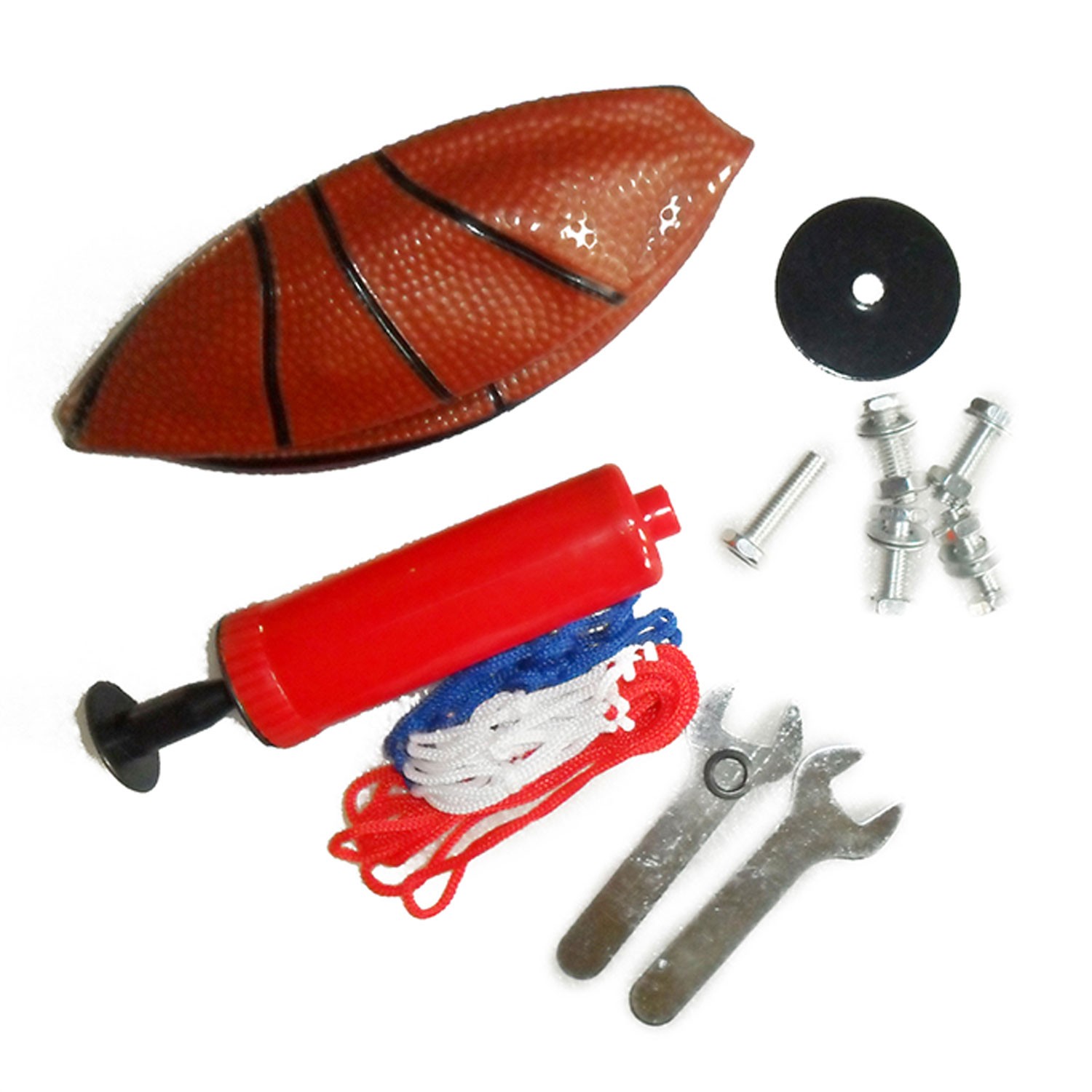 Мобильная баскетбольная стойка DFC KIDS1 60x40см полиэтилен, мяч/насос, изображение 4