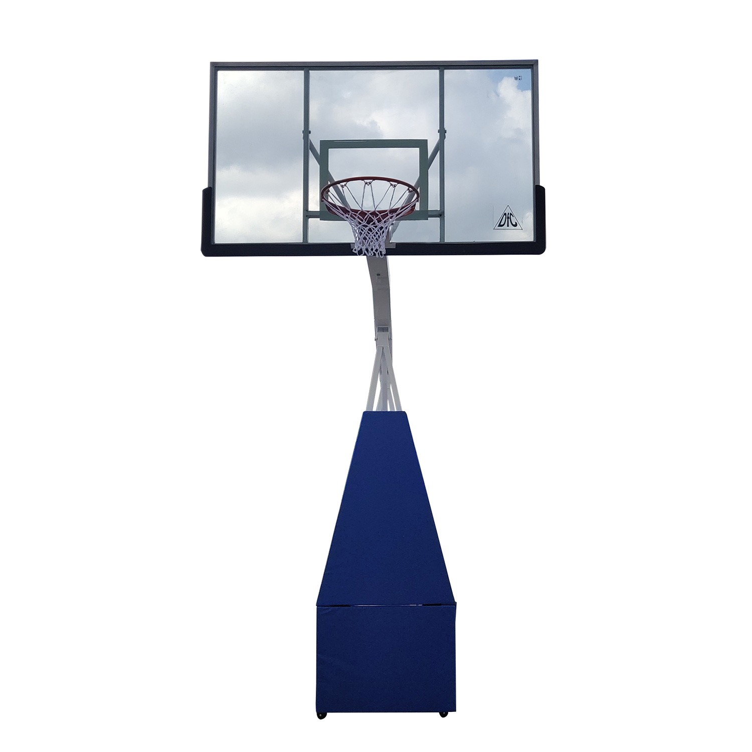 Баскетбольная мобильная стойка DFC STAND72G PRO 180x105см стекло 12мм, изображение 2
