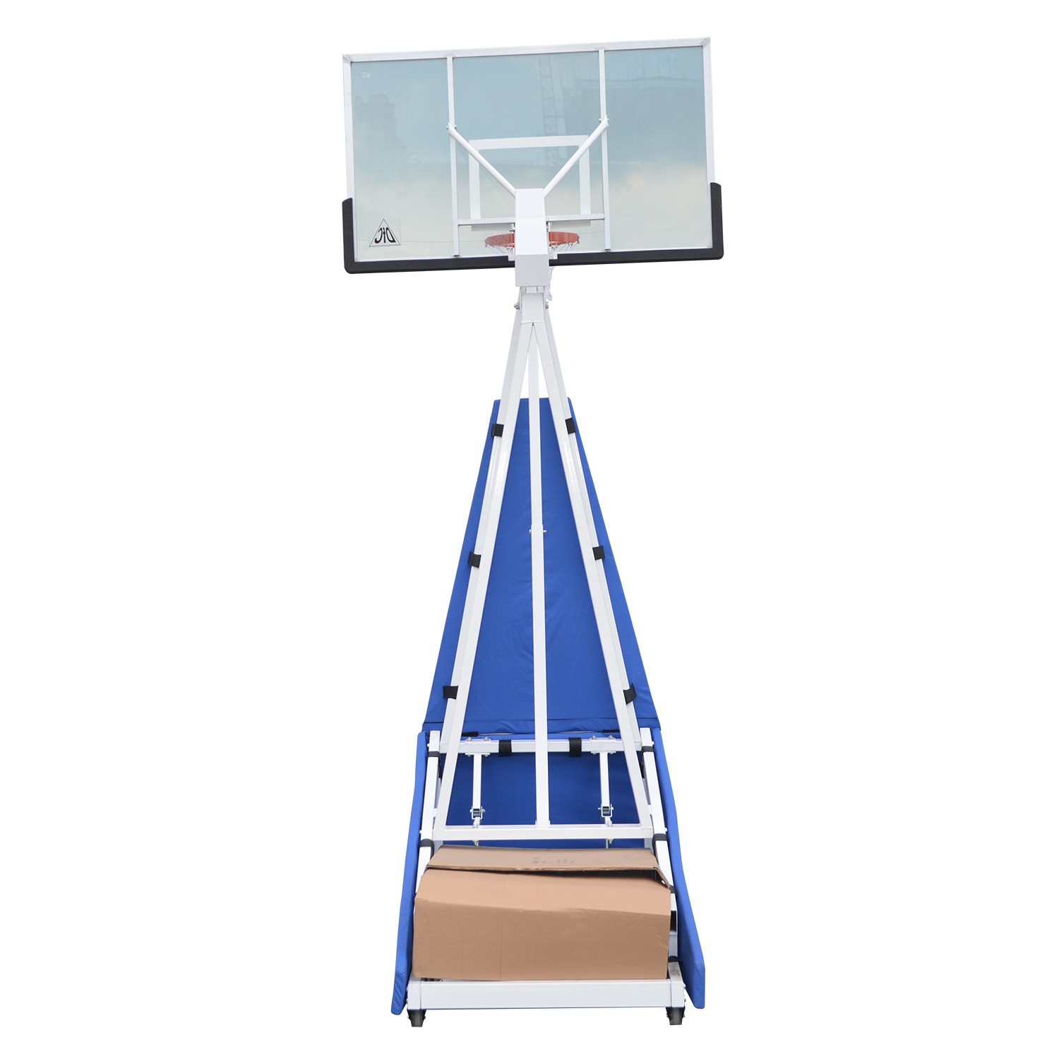 Баскетбольная мобильная стойка DFC STAND72G PRO 180x105см стекло 12мм, изображение 3