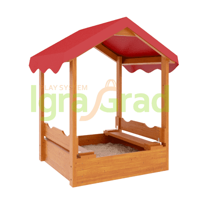 Детские песочницы IgraGrad Детская деревянная песочница с тентом