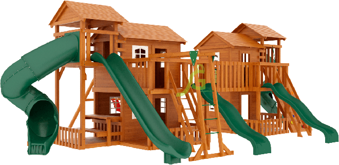 Детский игровой комплекс "Домик" IgraGrad Детская деревянная площадка "IgraGrad Домик 7", изображение 5